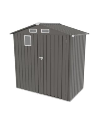6X3.5FT Metal Outdoor Storage Shed, Gray
