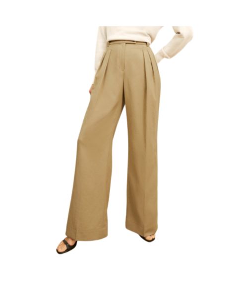 Женские брюки M.M.LaFleur Bia Pleated - Air Twill, цвет: Macaroon