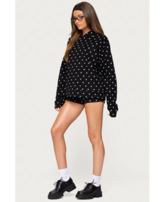 Women's Chelsie Polka Dot Foldover Shorts