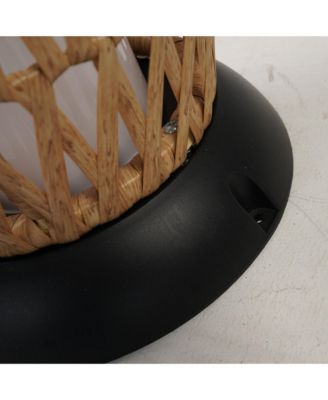 Outdoor Vertical Vine Floor Lamp,Soft lighting,Portable Handwoven Resin Rattan Lamp