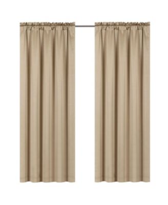 Ultra Lux Faux Silk Regency Crinkle Rod Pocket Semi Sheer Single Curtain Panel - 52 in. W x 84 in. L