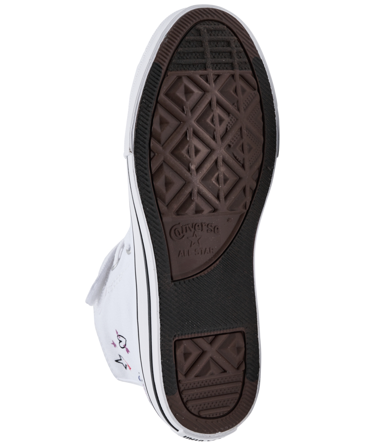 Converse Little Girls Chuck Taylor All Star Doodles Stay-put Closure Strap High Top Casual Sneakers From Fini
