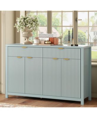 Wave-Pattern Sideboard Cabinet