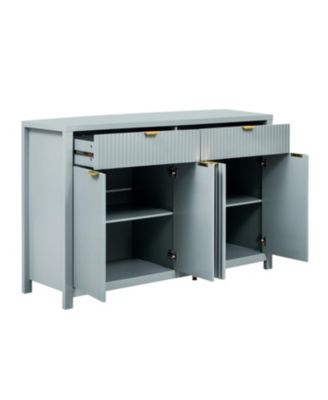 Wave-Pattern Sideboard Cabinet