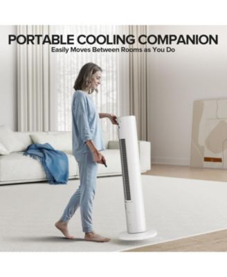 36" Tower Fan for Bedroom, Bladeless Standing Fan with 85&deg; Oscillation, Quiet Cooling, Remote Control, 12H Timer, 3 Speeds, 4 Modes