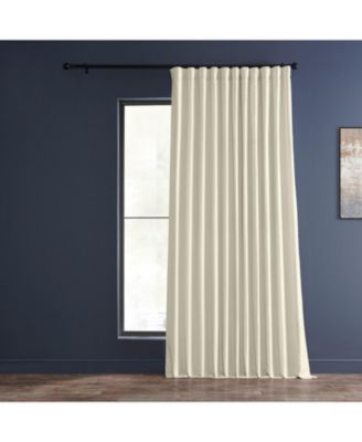 Extra Wide Vintage Textured Faux Dupioni Silk Blackout Curtain