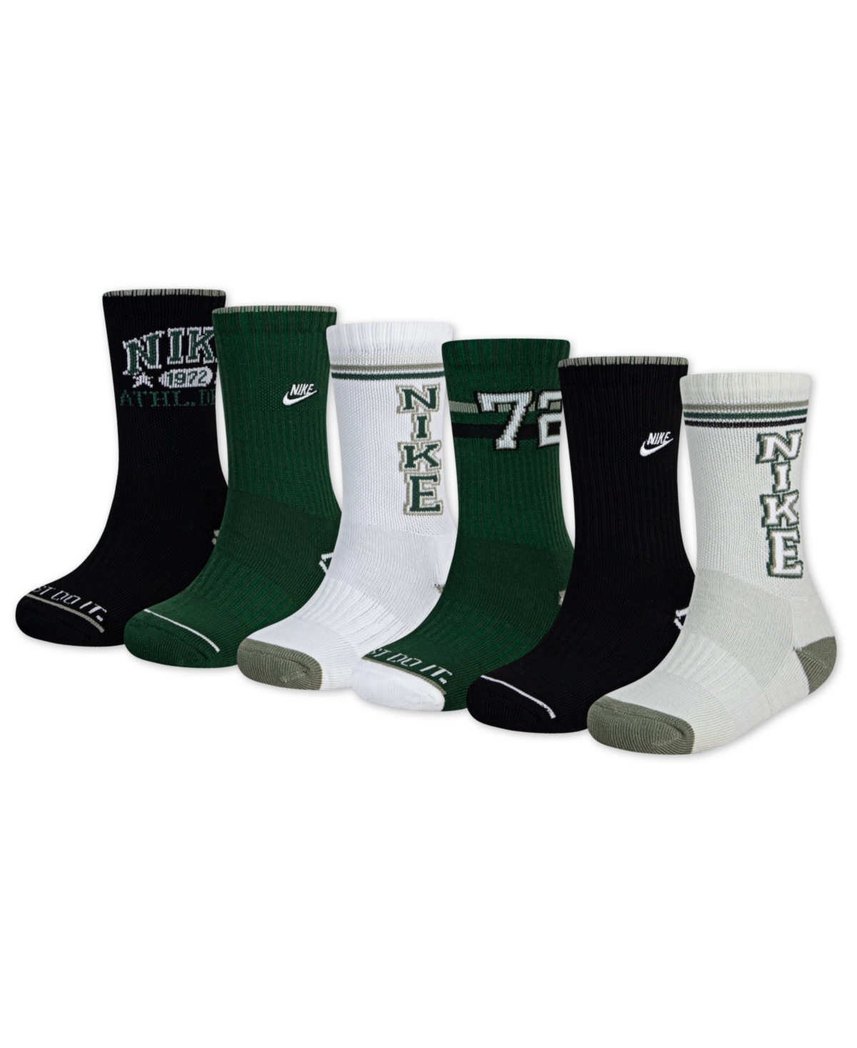Nike Little Boys 6-pack Phys Crew Socks In Multi