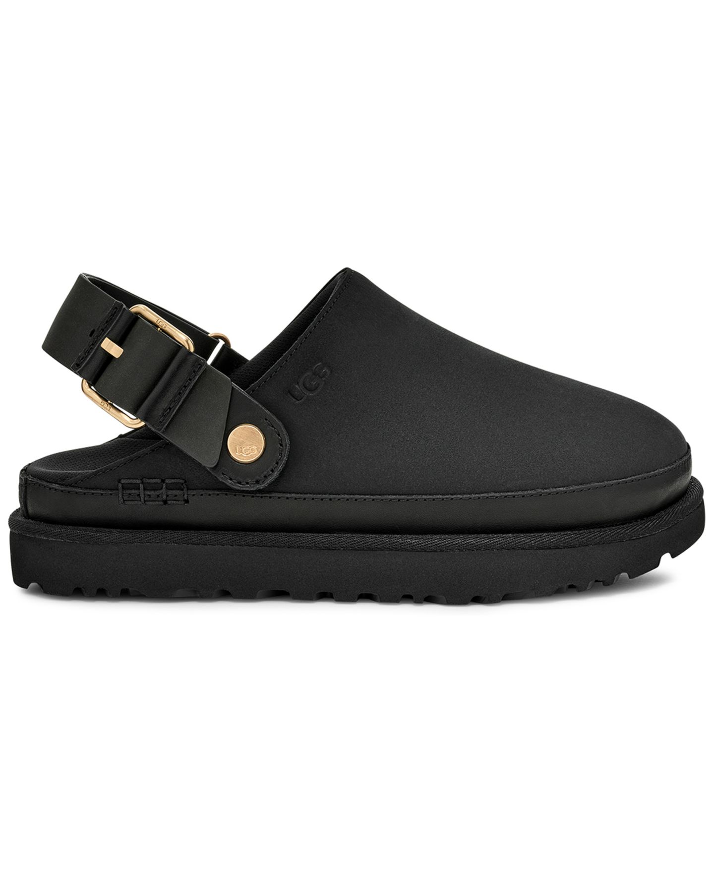 Женские сабо UGG® Goldenstar Villa Round Toe, цвет: Чёрный — фото 2