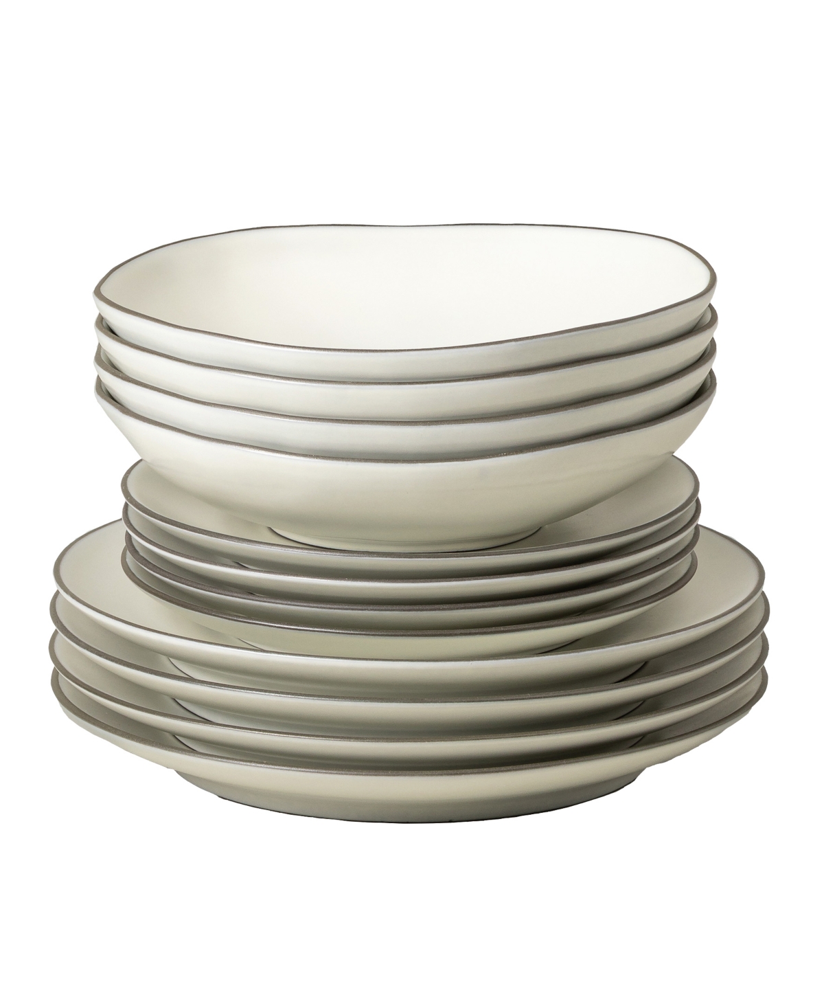 Stacked 12-Pc. Dinnerware Set, Service for 4 - Salt