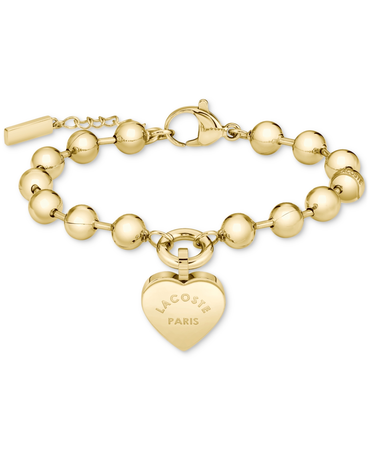 Lacoste Logo Heart Beaded Bracelet