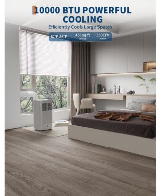 8,000 BTU Portable AC with Fan, Dehumidifier & Sleep Mode for Rooms Up to 350 Sq.Ft