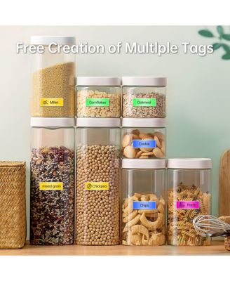 Nelko portable, Bluetooth-enabled, thermal label maker machine with tape; ideal for organizing storage, office, and home with templates