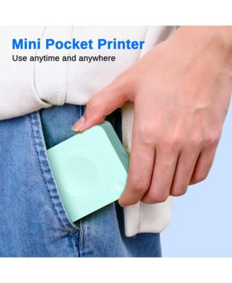 PM230-A Mini Bluetooth Thermal Sticker Printer with 3 paper rolls & templates for phone/tablet printing. Portable