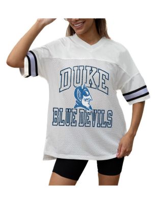 Women's White Duke Blue Devils Iconic Oversized Fashion Jersey