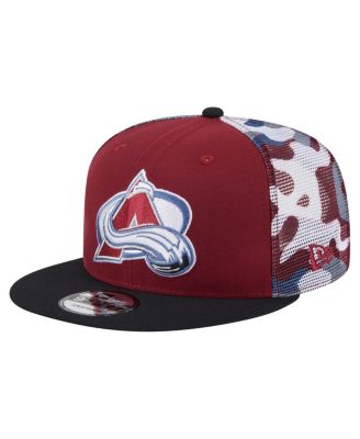 New Era - Men's Burgundy/Black Colorado Avalanche Camo Meshback 9FIFTY Snapback Hat