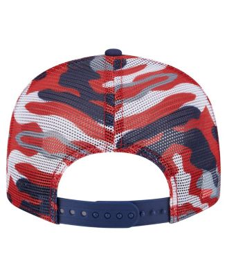 Men's Red/Navy Washington Capitals Camo Meshback 9FIFTY Snapback Hat