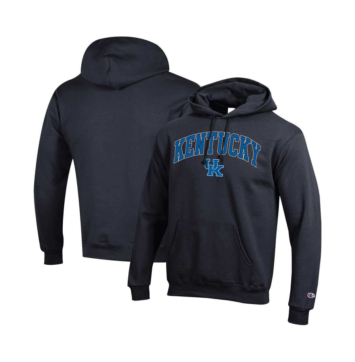Мужское худи Champion Royal Kentucky Wildcats Arch Over Logo Pullover, цвет: Чёрный — фото 1