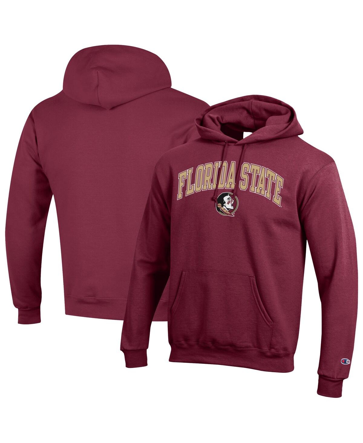 Men's Garnet Florida State Seminoles Arched Logo Fleece Pullover Hoodie - Garnet