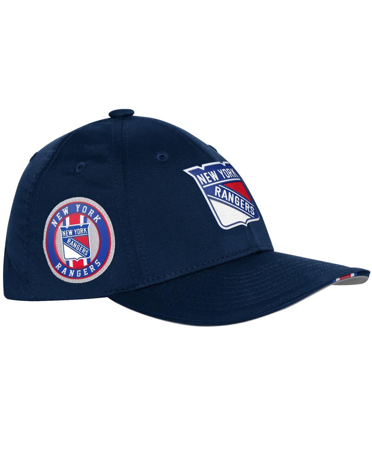 Fanatics Big Boys And Girls Navy New York Rangers 2025 Nhl Draft Authentic Pro On-stage Podium Adjustable Hat In Blue
