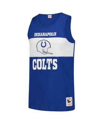 Men's Royal Indianapolis Colts Retro Color Block Tank Top
