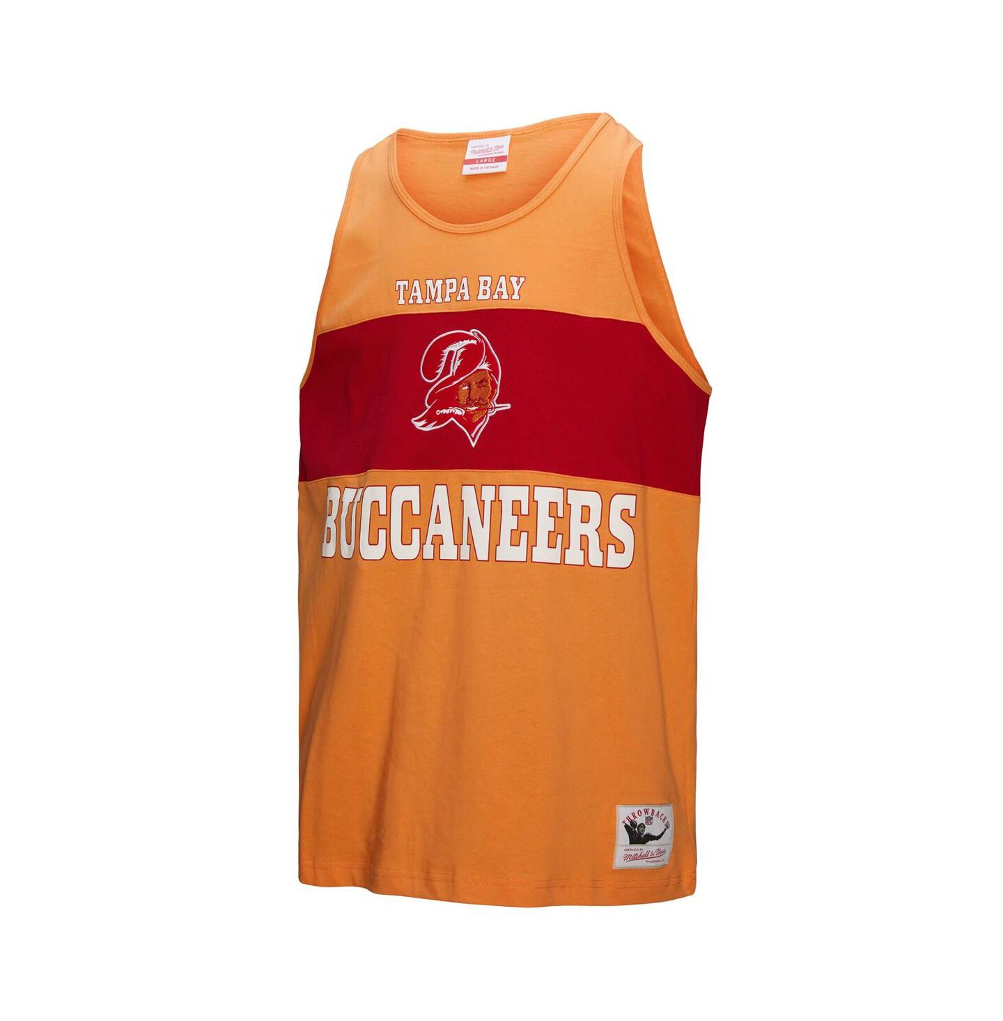Мужской топ Mitchell & Ness Orange Tampa Bay Buccaneers Retro Color Block — фото 3