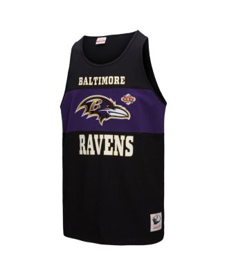 Men's Black Baltimore Ravens Retro Color Block Tank Top