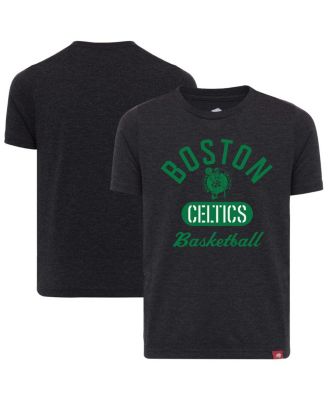Sportiqe - Big Boys and Girls Black Boston Celtics Comfy Tri-Blend T-Shirt