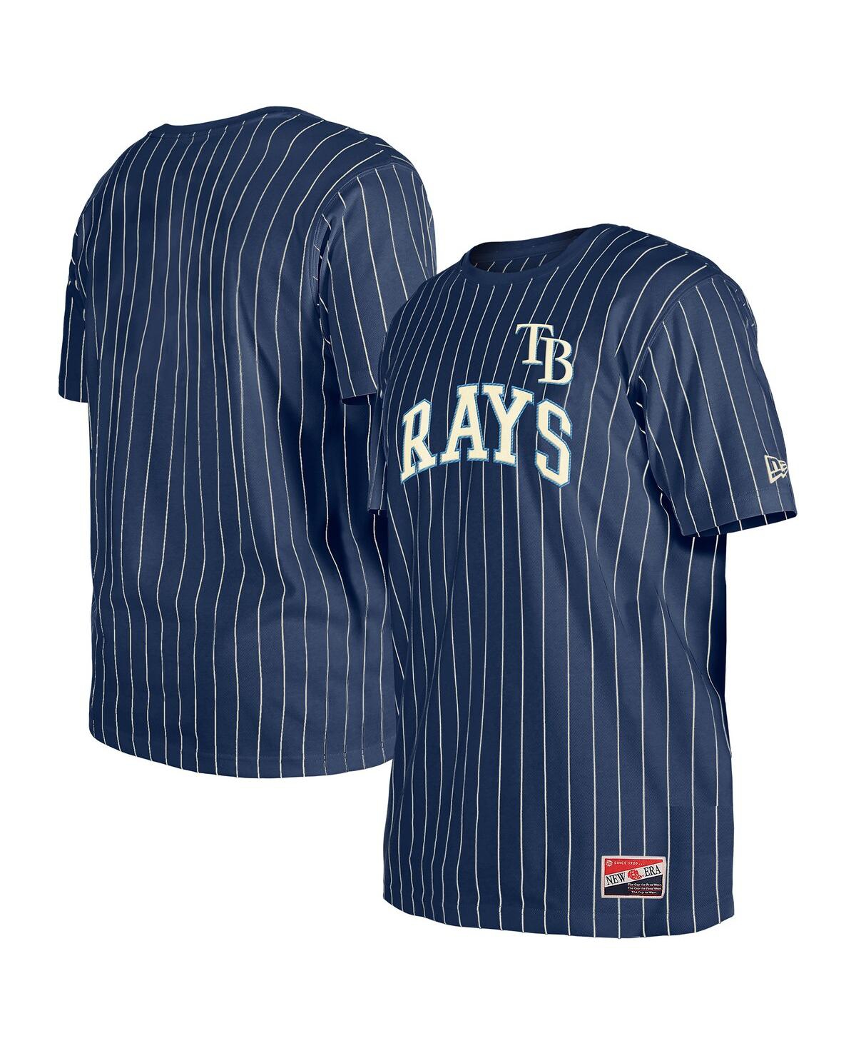 Men's Navy Tampa Bay Rays Throwback Pinstripe T-Shirt - Navy