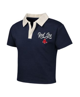 Big Girls 2-Pieace Navy Boston Red Sox Base Trainer Johnny Polo Shirt and Skort Set