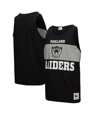 Mitchell & Ness - Men's Black Oakland Raiders Retro Color block Tank Top