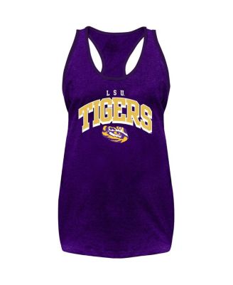 Women's Purple LSU Tigers Plus Size Arch Tank Top