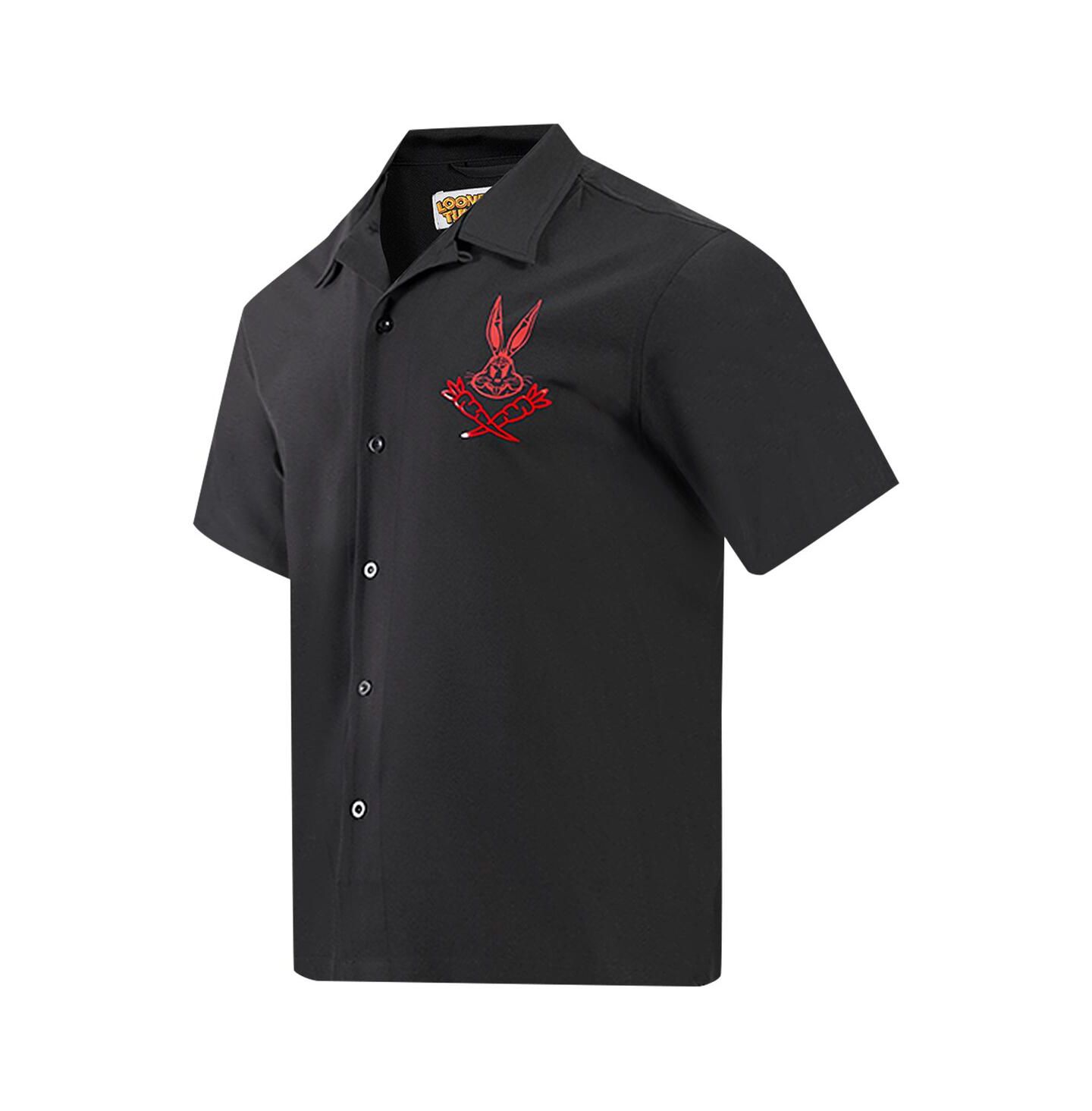 Мужская рубашка Freeze Max Black Looney Tunes Bugs Bunny Melted Skeleton Button-Up — фото 5