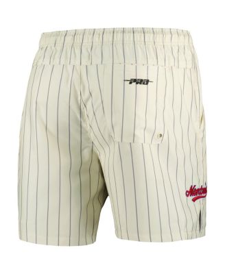 Men's Cream Montreal Expos Pinstripe Retro Classic Woven Shorts