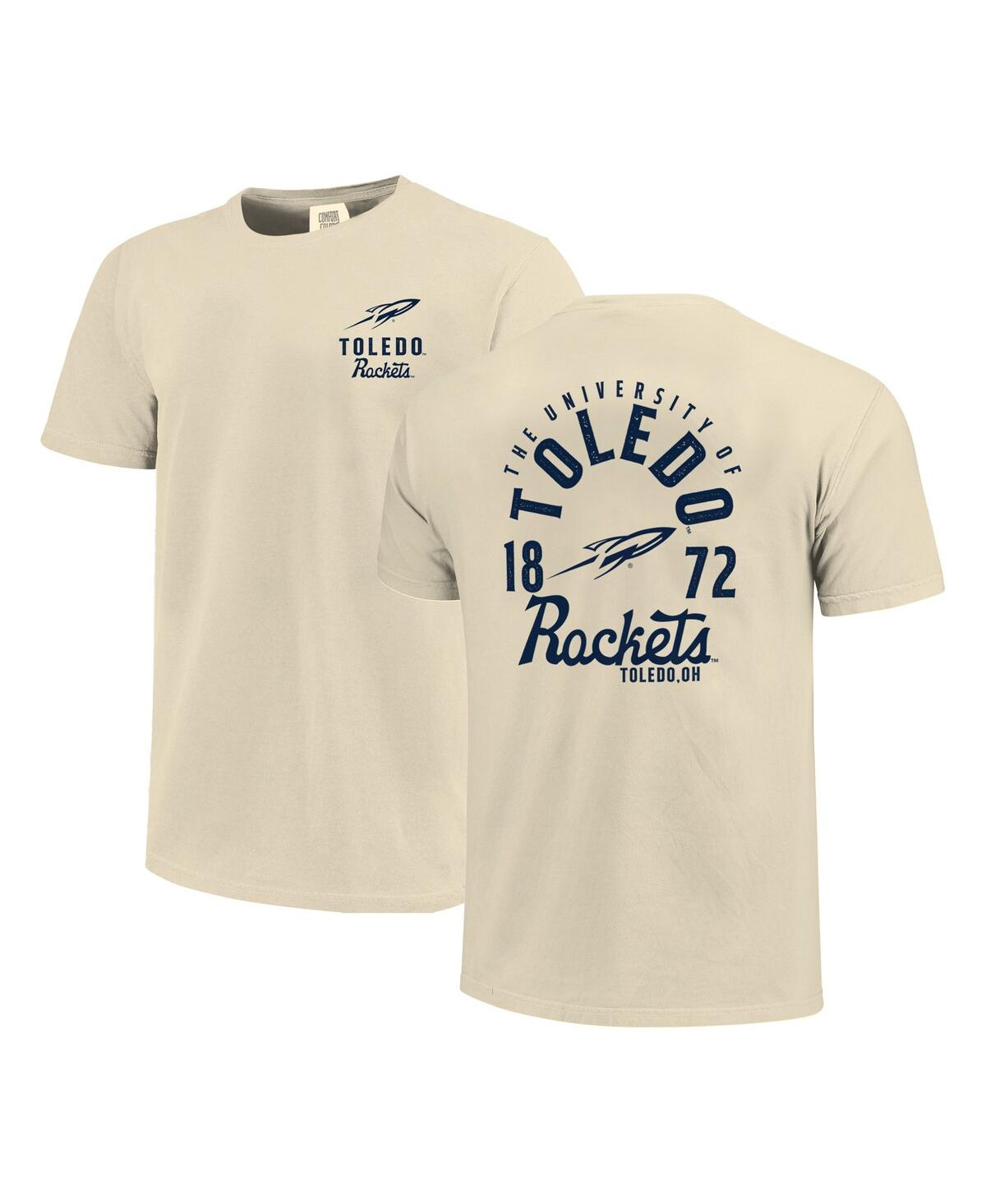 Men's Cream Toledo Rockets Comfort Colors Mascot Overlay T-Shirt - Cream
