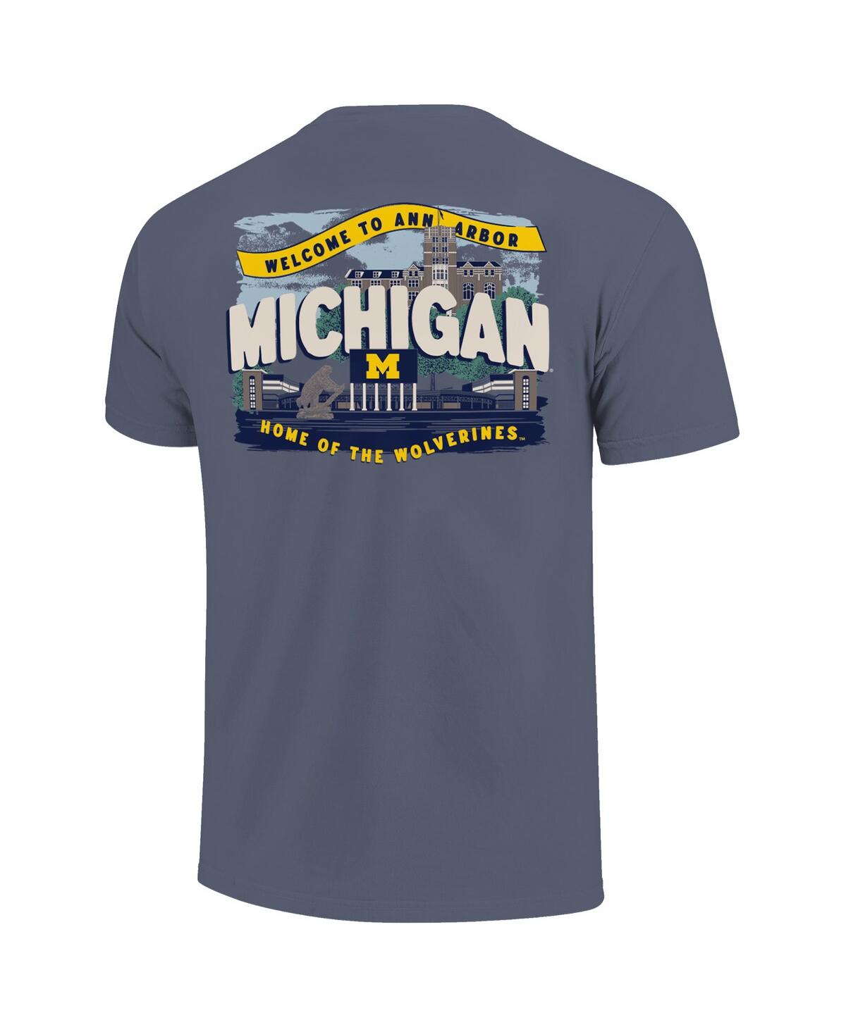 Image One Big Boys And Girls Navy Michigan Wolverines Local Campus Scene T-shirt In Gray