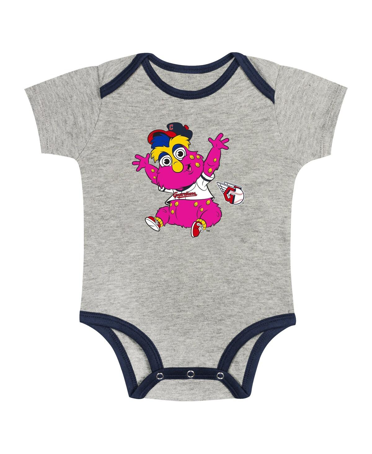 Outerstuff Big Boys And Girls Cleveland Guardians Play Ball 2-pack Bodysuit Set In Gray