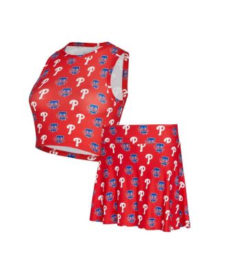Concepts Sport - Women's&nbsp;2-Pieace Red Philadelphia Phillies Knit Tank Top and Skort Set