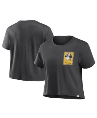 Women's Black Pittsburgh Pirates Heritage Franchise Legend Boxy T-Shirt