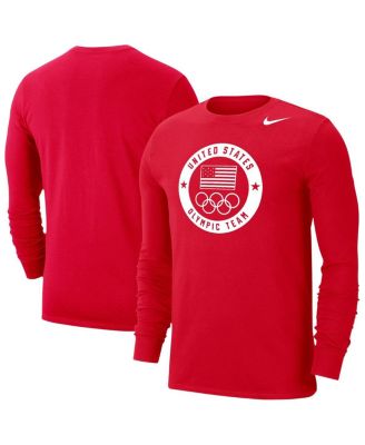 Nike - Men's Red Team USA Performance Long Sleeve T-Shirt