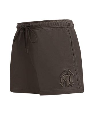 Women's Brown New York Yankees Neutral Fleece Shorts