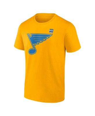 Men's Gold St. Louis Blues Primary Logo T-Shirt