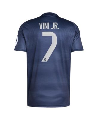 Men's Vini Jr. Blue Real Madrid 2025/26 Away Replica Player Jersey
