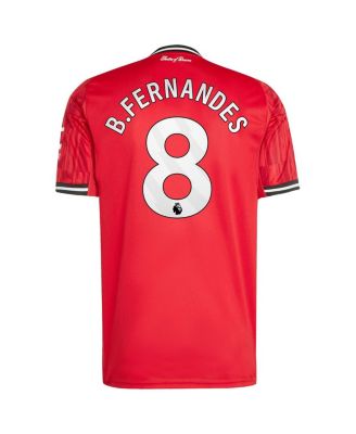 Men's Bruno Fernandes Red Manchester United Home 2025/26 Replica Player Jersey