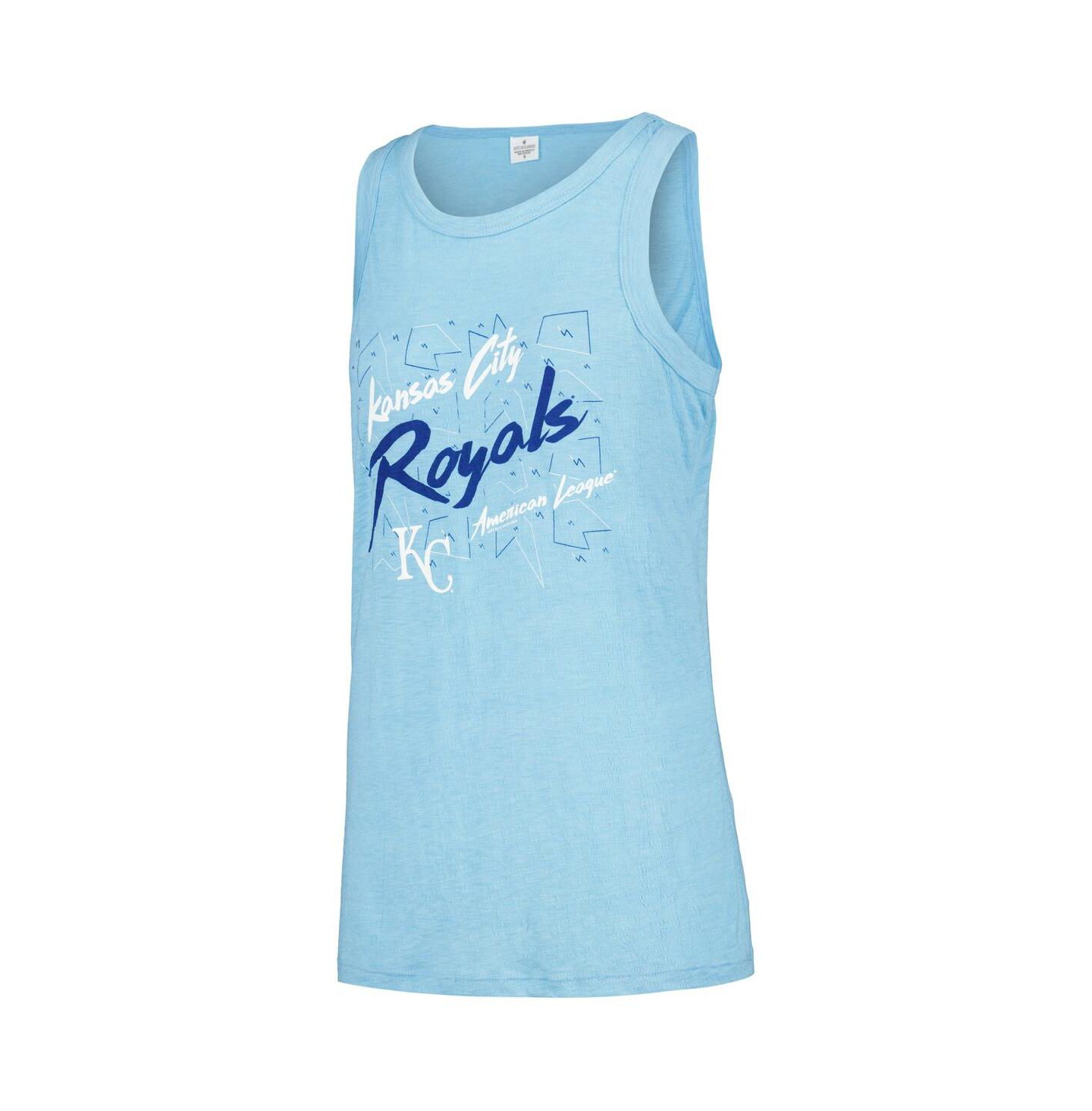 Женский топ Soft As A Grape Light Blue Kansas City Royals Gauze High Neck — фото 3