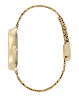 Women's Moonphase Gold Tone Stainless Steel Mesh Bracelet Watch, 34mm