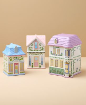 Village 2nd Edition House Canisters, Set of 3