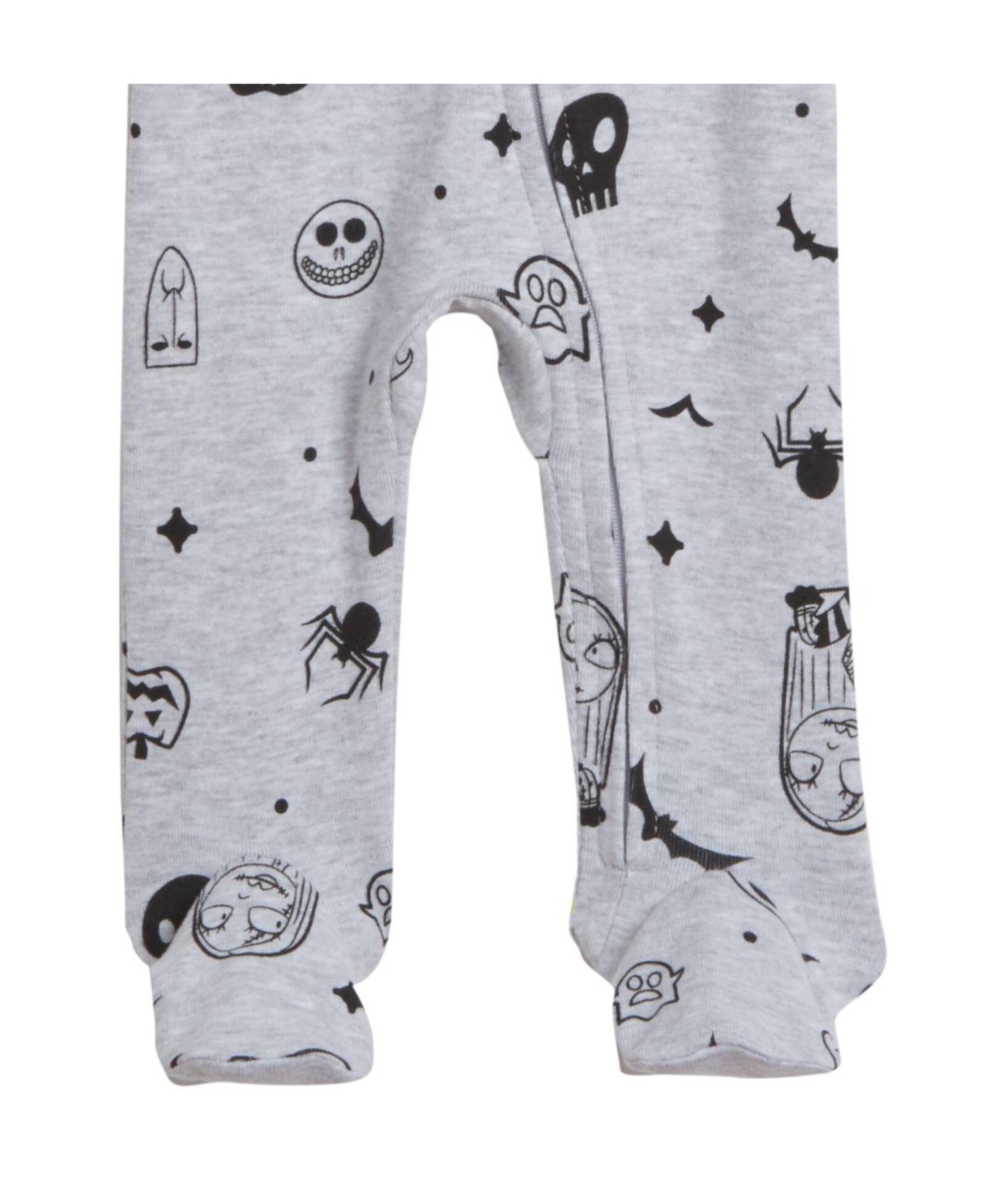 Комбинезоны Nightmare Before Christmas Disney Jack Skellington 2 Pack Footed Coveralls для мальчиков-малышей, цвет: Белый / Чёрный — фото 4
