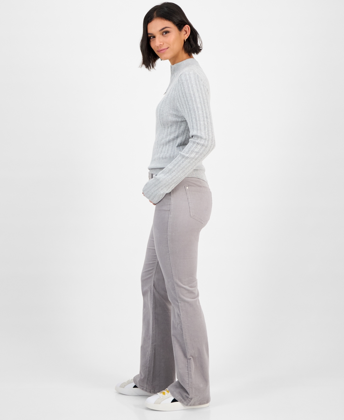 Celebrity Pink Juniors' Corduroy Double-Button Bootcut Pants