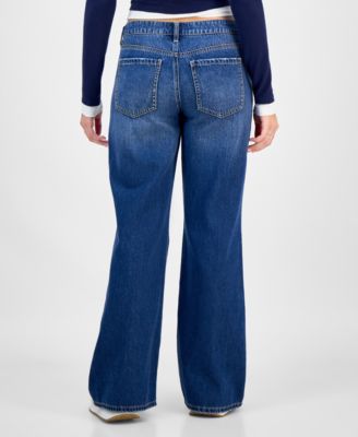 Juniors' Low-Rise Slouchy Flare Jeans 
