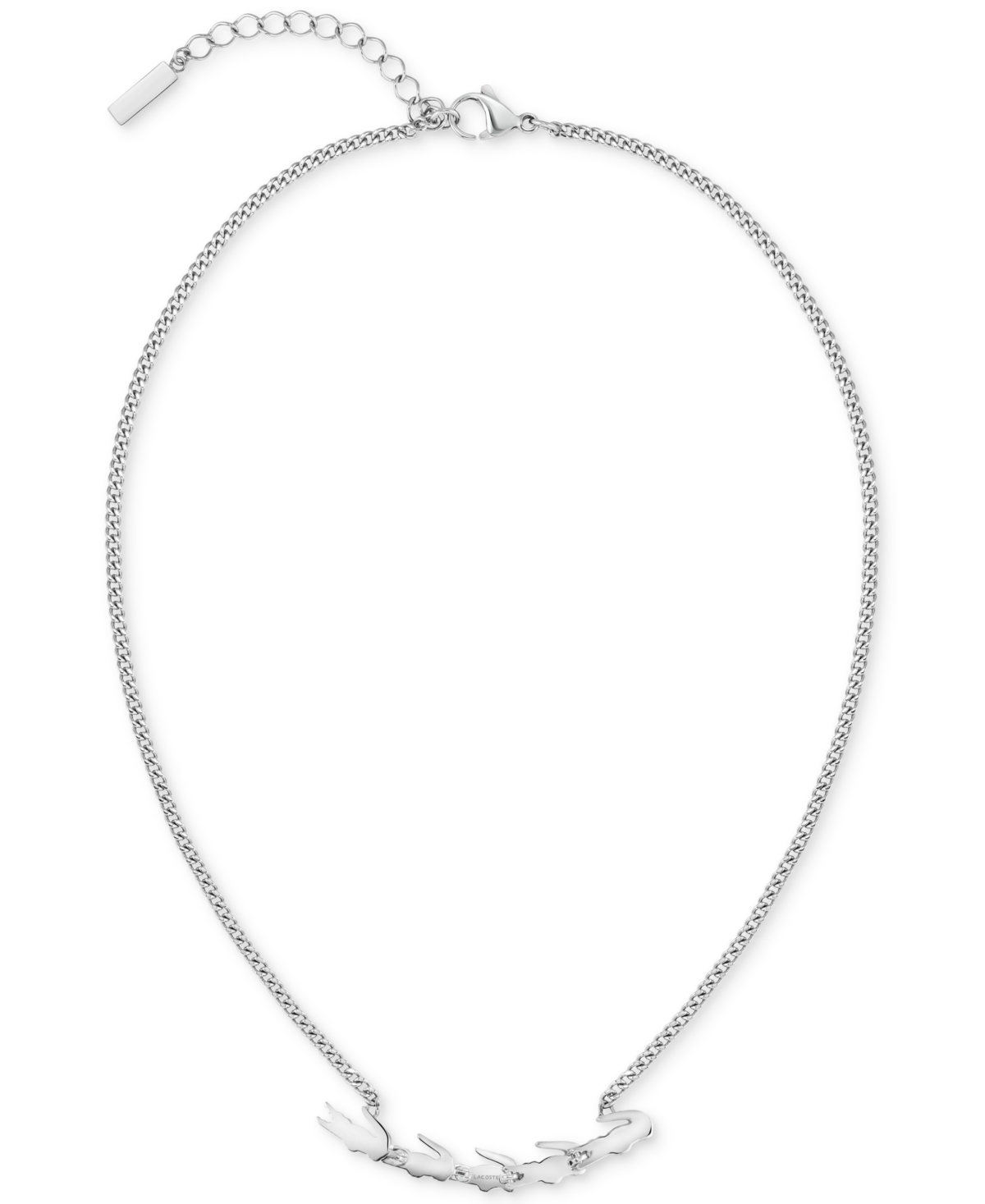 Lacoste Crocodile Statement Necklace, 16" + 2" extender